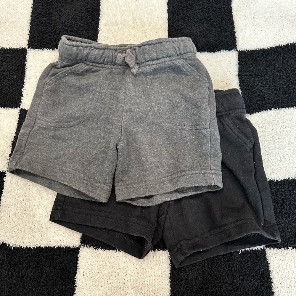 Cat and Jack Gray and Black Shorts Set